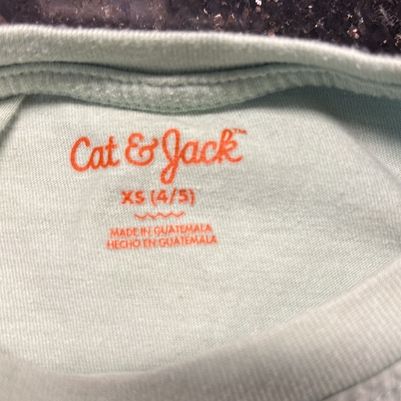 Cat & Jack boys 4-5T short sleeve shirt with dragon- light green. - Picture 3 of 4